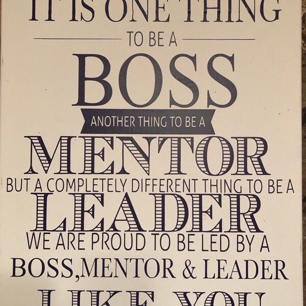 Boss Day Gift Office Wall Art Printable Thank You Gift Inspirational ...