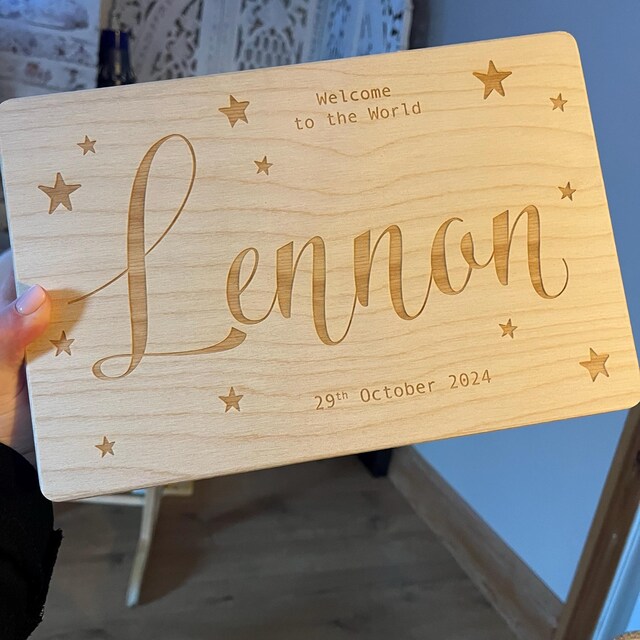 Personalised New Baby Memory Box | Toddler Keepsake Box | Laser