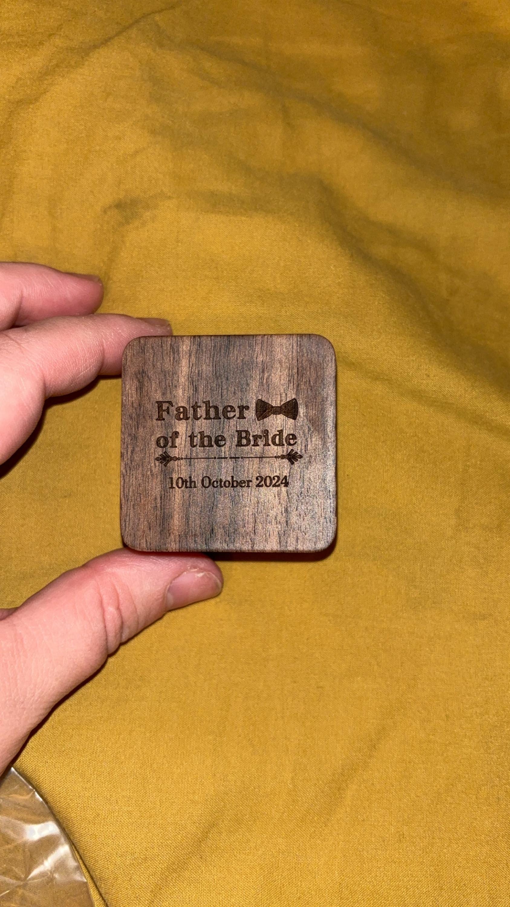Father of the bride gift, Father&#39;s Day gift, personalized Wedding Day cufflinks, Custom Father of the Groom Gift, Gifts from Bride