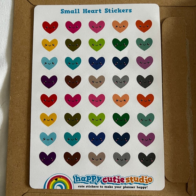 40 Cute Small Heart Planner Stickers 