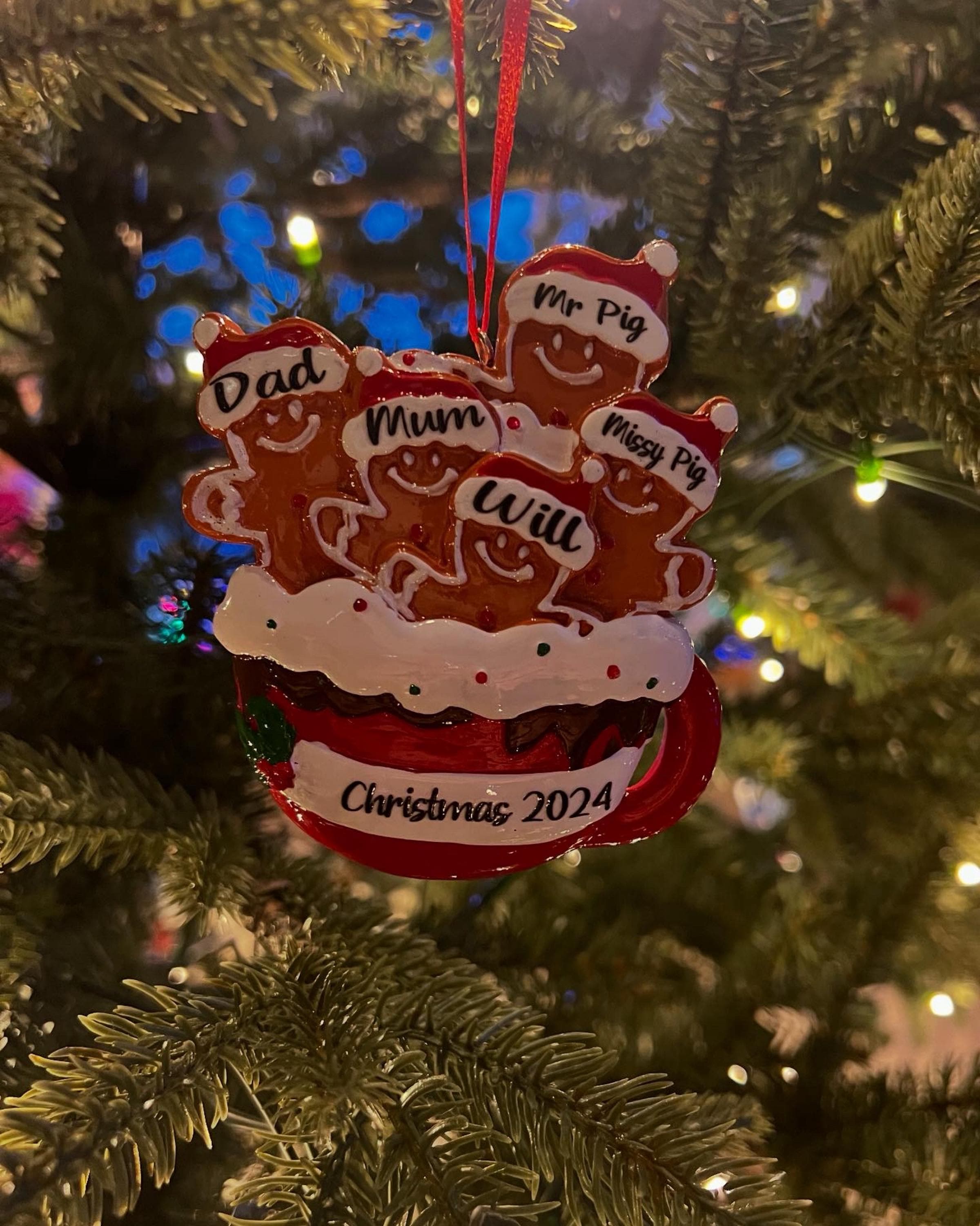 Personalized Gingerbread Christmas Ornament 2025, Custom Resin Family Ornament, Custom Christmas Gift,Personalized Xmas Gift,Christmas Decor