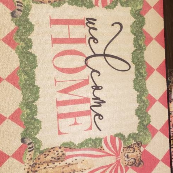 Cheetah Print Door Mat