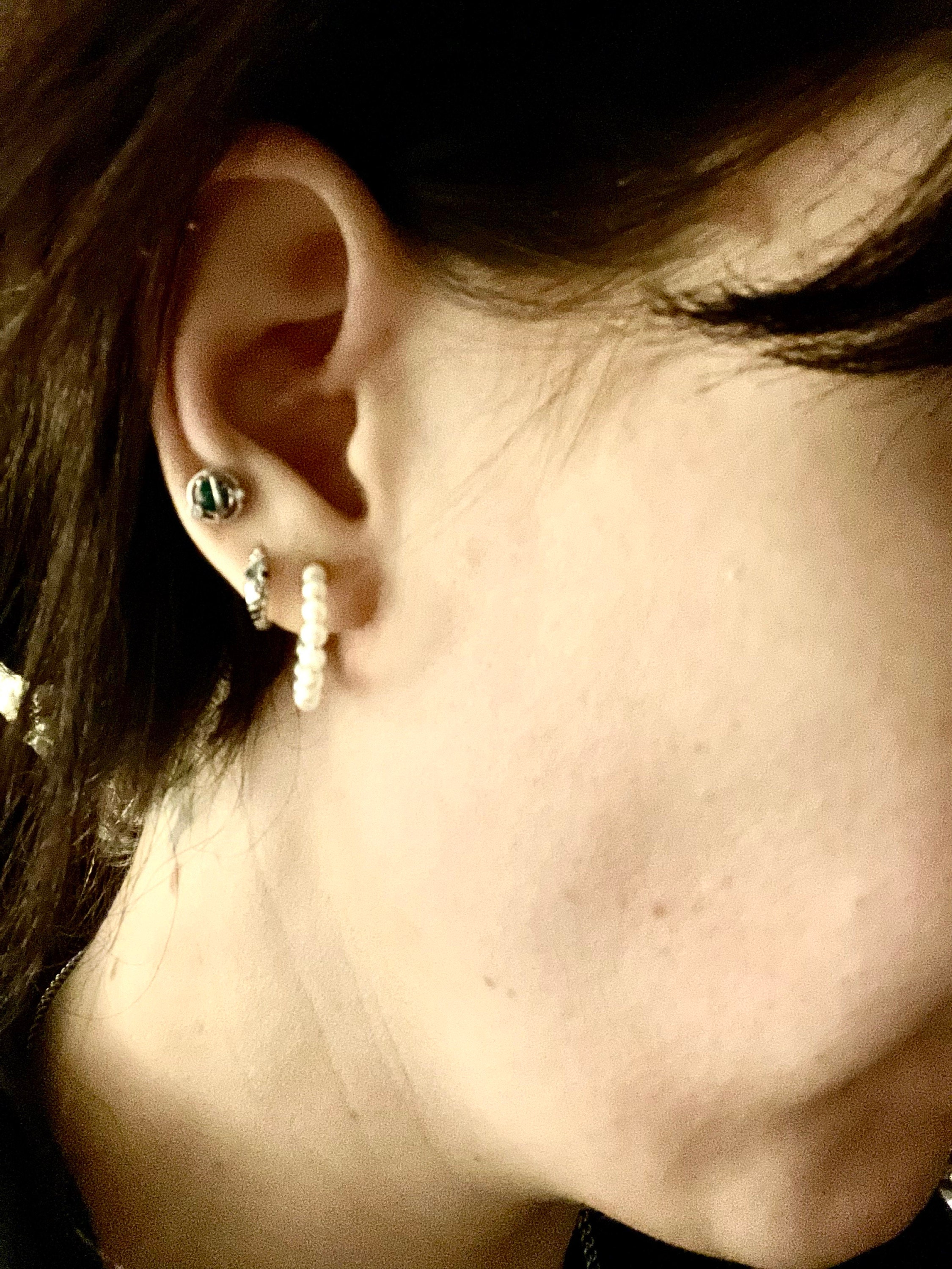 Snake Hoop Earrings - Sterling Silver Hoop earrings - Dainty Hoop earring