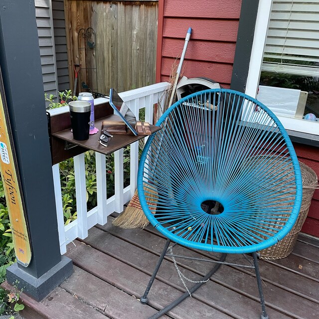 Balkon Bartisch Klappbar - Aus Birkenholz, Für Geländer Bis 16 Cm, Natur
