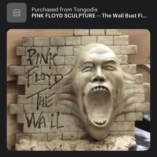 PINK FLOYD SCULPTURE the Wall Bust Figure Statue Music Cd Lp