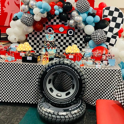 Printable Vintage Race Car Wall Art, Race Car Balloon Garland, Race Car ...