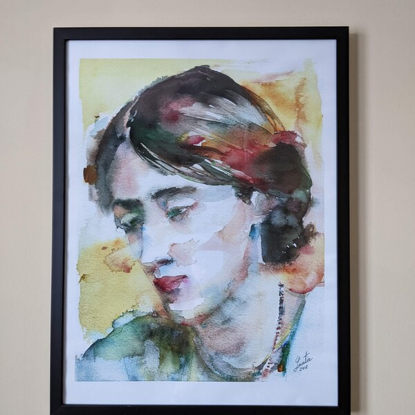 Printable GIRAFFE Painting Portrait .3 Digital Download scalable up to