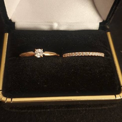 Simple Wedding Ring Set Minimalist Engagement Ring & Wedding - Etsy