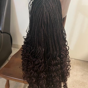 Brown Braids With Curls for Black Women Bob Wig Short Wig - Etsy