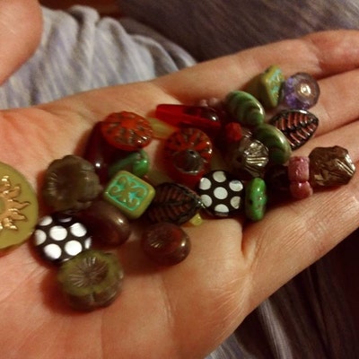 Czech Glass Bead Mix Misc. Loose Beads - Etsy