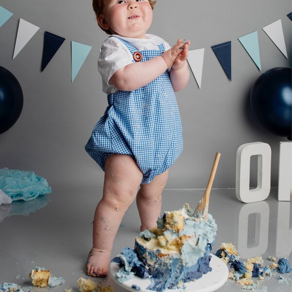 Classic Striped Bloomer in Sky Blue (3mths-3yrs)