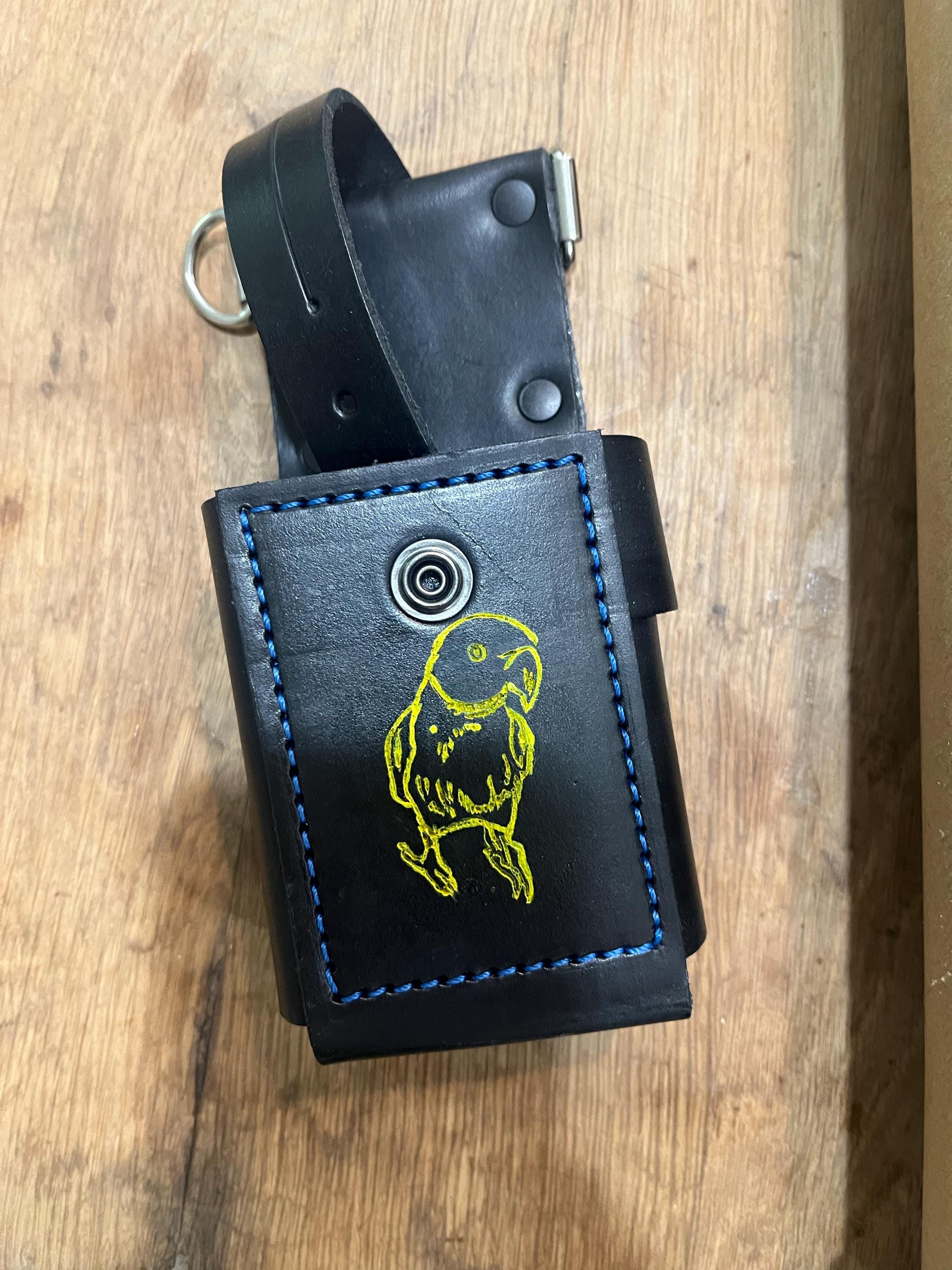 NY Style Custom Leather Firefighter Radio Strap WITH Radio Bucket: Superior Quality for First Responders