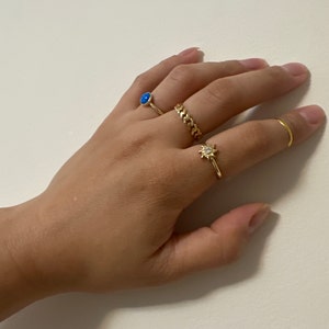 のほほん様♡14kgf 14K Solid Gold Sun Ring, Sterling Silver Sun Ring