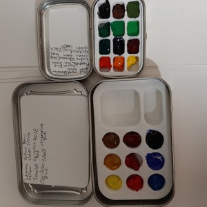 80 Well Travel Palette Watercolor Painting Removable Pan Wells Large Mixing  Well Altoids Tin 