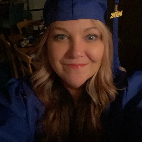 Shiny Light Blue Graduation Cap With Tassel 2025 Date Drop | Blank Grad ...