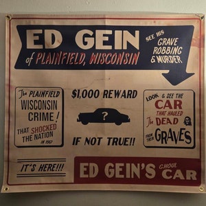 Sideshow Banner - Ed Gein Car - Etsy