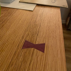 Maple Inlay Skinny Mini Wood Bow Ties Board Stitcher | Etsy