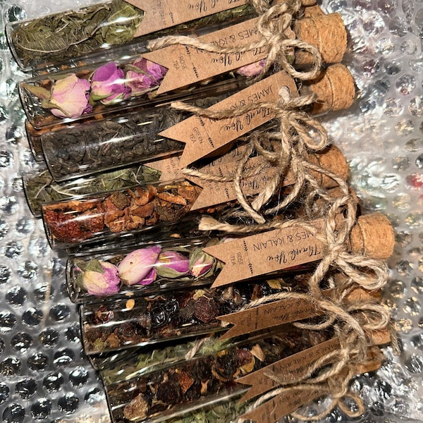 Wedding Tea Favors for Guests, Bulk Test Tube, Rustic Wedding Favor ...