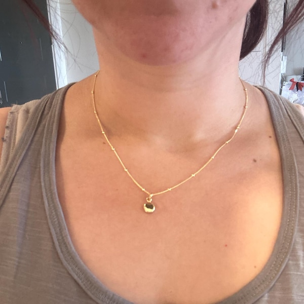 Sparkle Emblem Sterling Silver Chain Necklace plated in 14K Gold