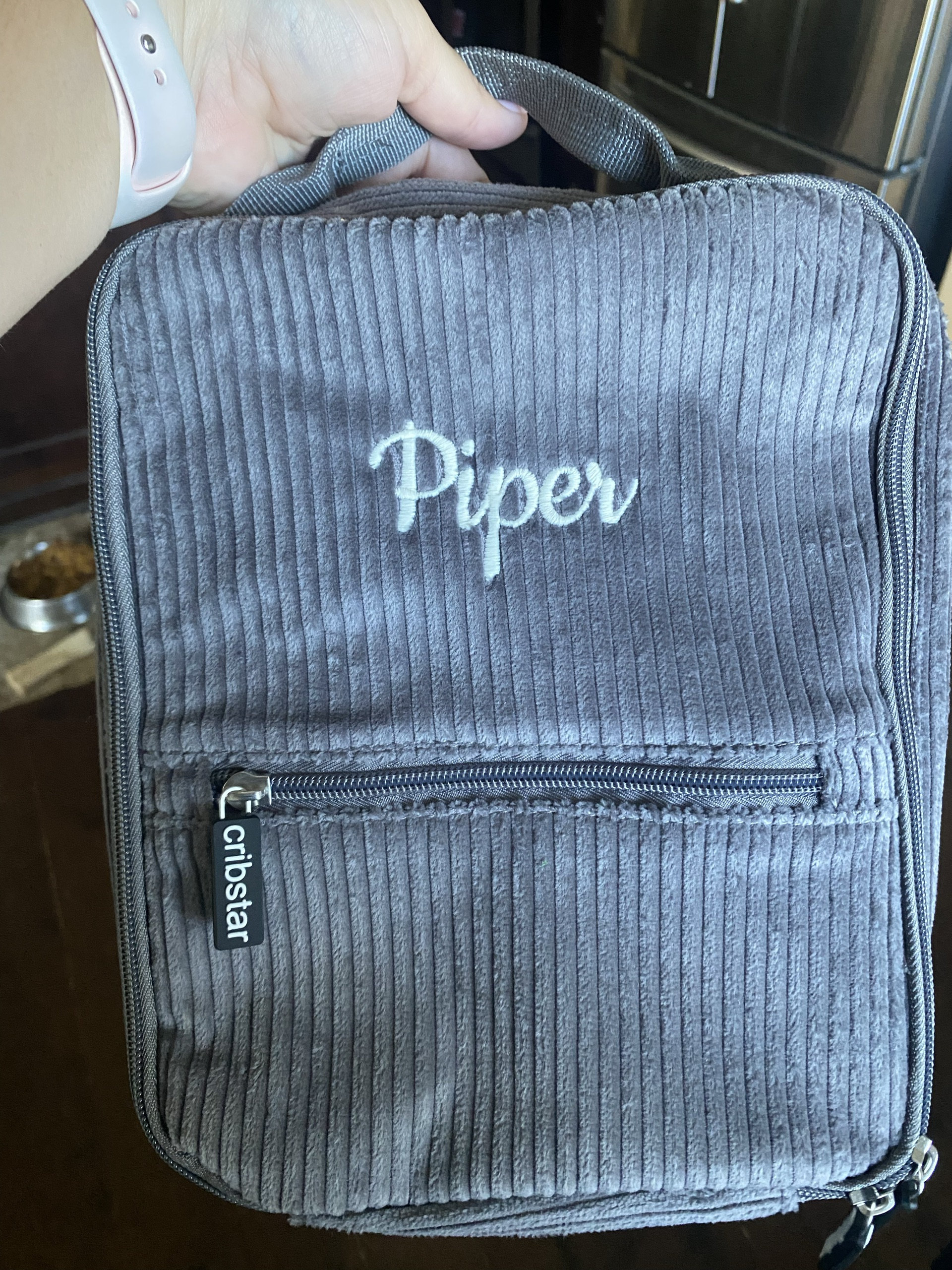 Personalised Retro Corduroy Lunch Bag