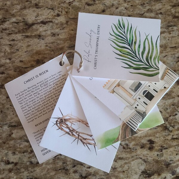 LDS Holy Week Study Cards | Printable Easter Story | LDS Easter Advent ...