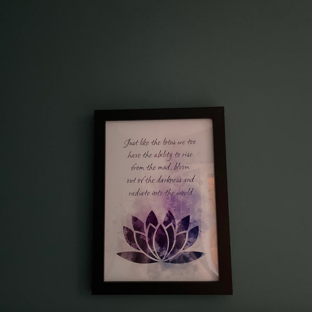 Stampa artistica da parete con fiore di loto, decorazione