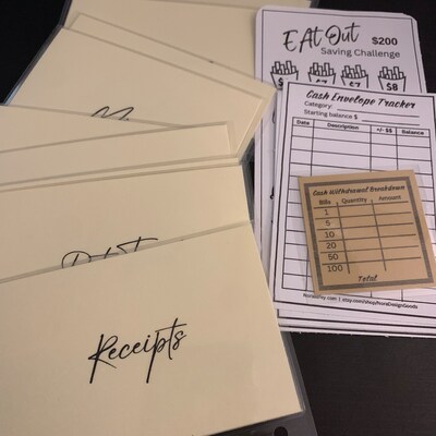 Cash Withdrawal Breakdown / Teller Slip - Etsy