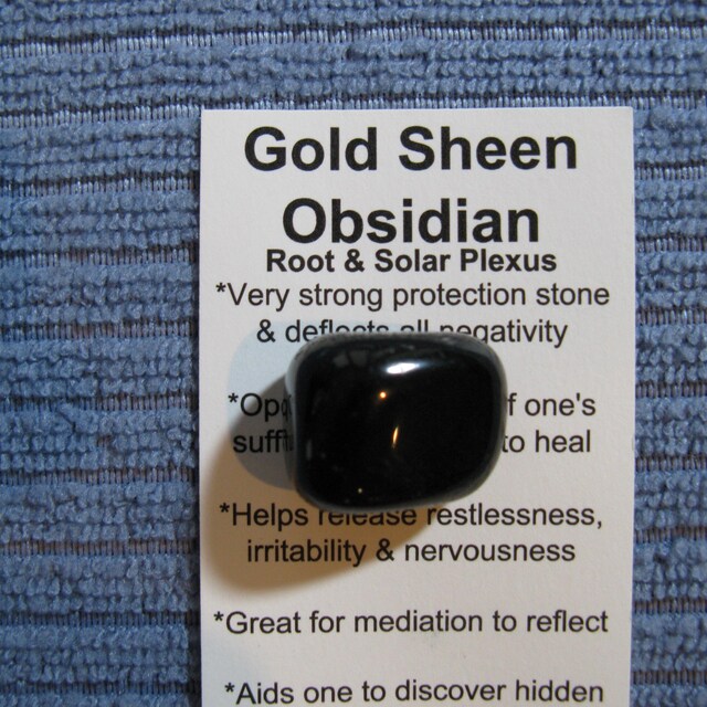 Gold Sheen (goldsheen Golden) Obsidian - Tumbled - 1 Stone - Etsy