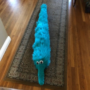 giant worm on a string plush