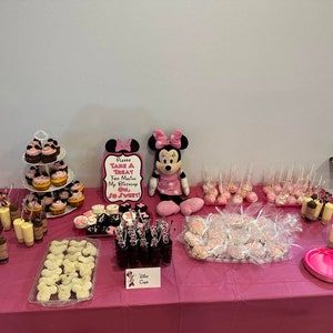Minnie Mouse Birthday Party Sign PINK Gift Table Sign Party - Etsy