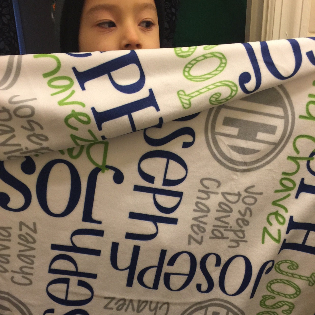 Monogram Baby Blanket- Boy Blanket- Personalized Baby Blanket- Swaddle Receiving Blanket- Baby Shower Gift