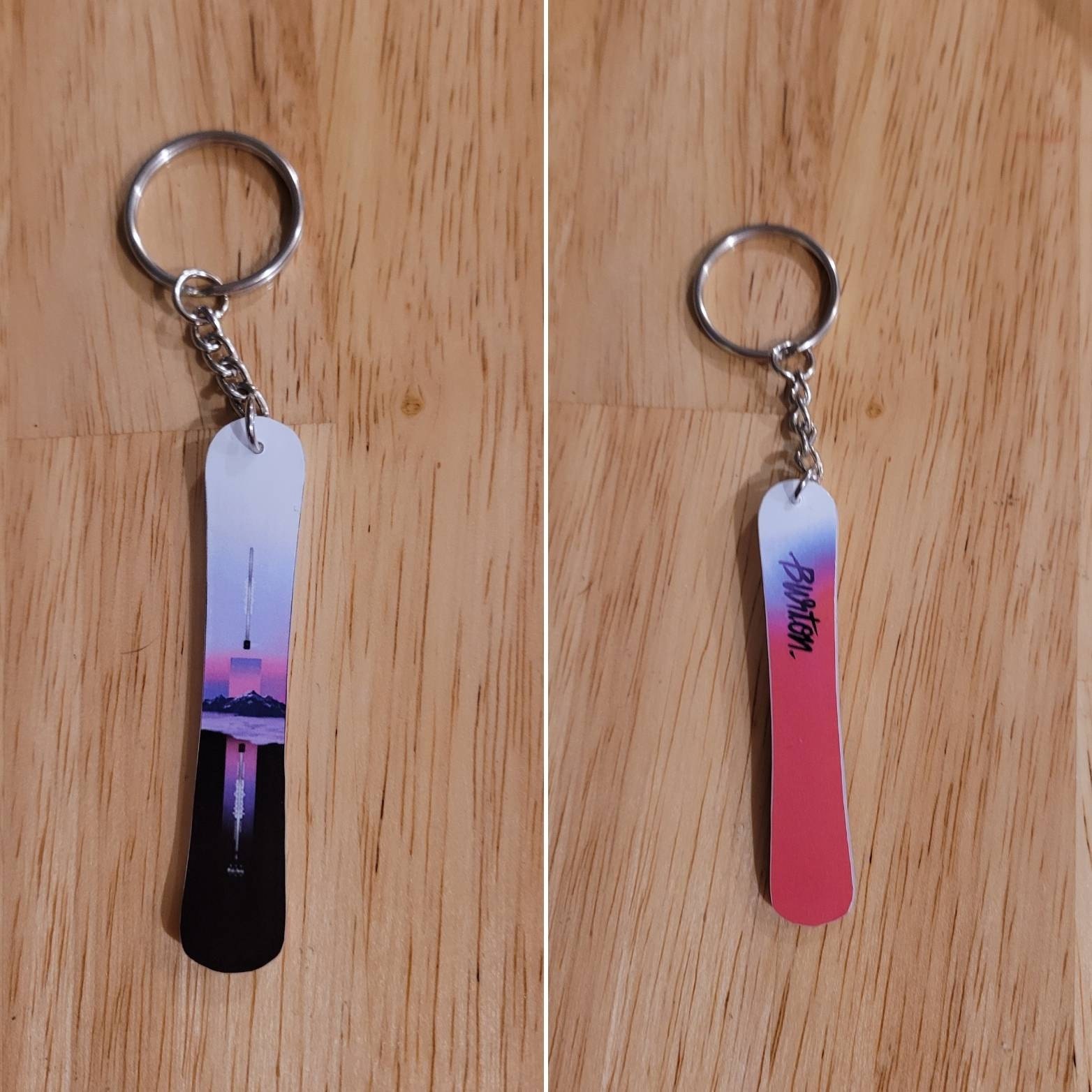 Custom Keychain Snowboard