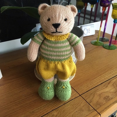 TEAROOM Sock Yarn Bear Jackets Knitting Pattern/ Toy Knitting Pattern ...