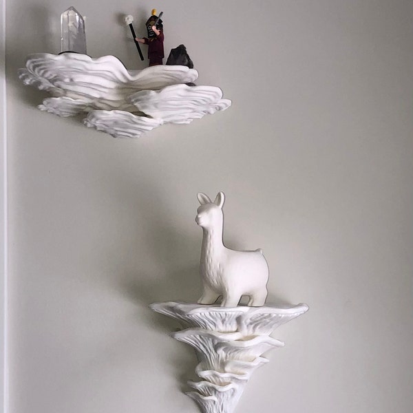 Ostrea Fungus Mushroom Shelf | Floating Shelf With Unique Matte Decor ...