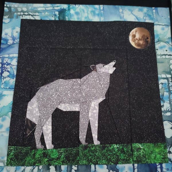 Geometric Wolf Foundation Paper Piecing Pattern - 10, 12 and 20 Inch ...