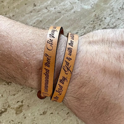 Scripture Wristlet Leather Keychain