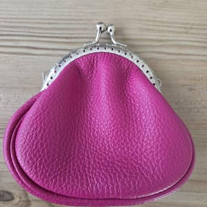 Leather Small Clasp Coin Purse ,leather Coin Purse, Genuine