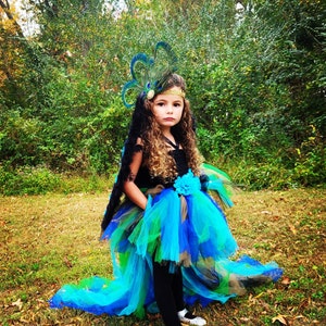 Peacock Feather Bustle Tutu...halloween Peacock Costume - Etsy