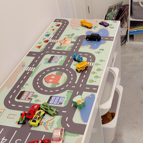 Road Map Furniture Sticker IKEA Trofast | Children's Road Map | Nursery ...