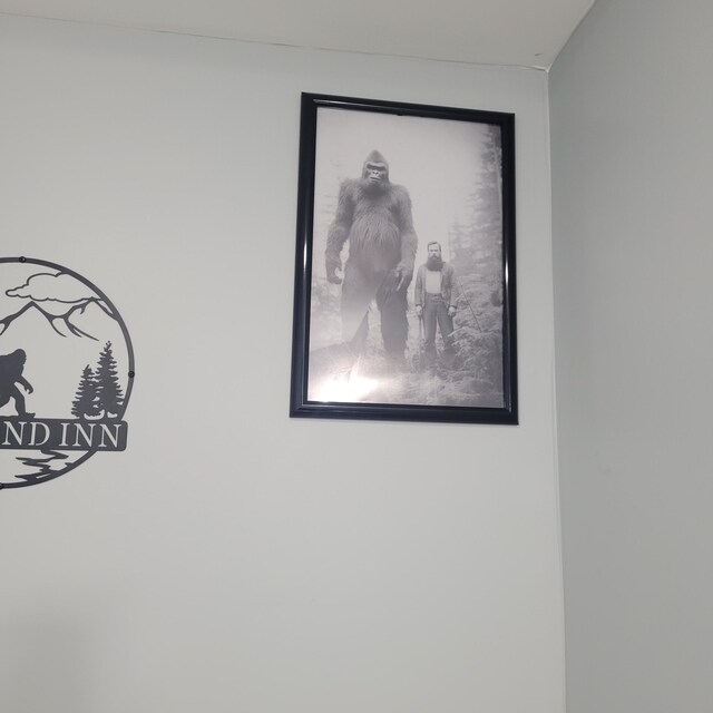 Stampa Vintage Sasquatch Bigfoot Pesca A Mosca - Decorazione Parete Per Cabina Caccia - 11x14