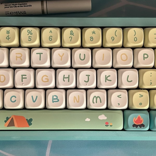 American Retro SOA Profile Keycap Set Custom Novelty Keycaps Hippy