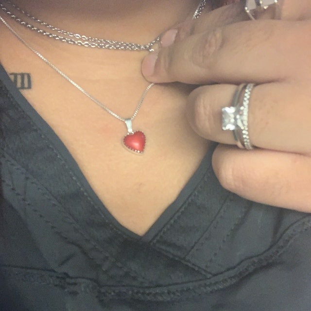 Red Coral Heart Pendant/sterling Silver/heart Pendant /heart