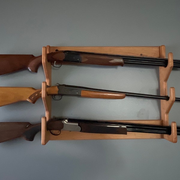 Wall Mount Horizontal Three Gun Rack, Rifle Rack, Shotgun Rack - Etsy