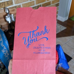Personalized Goodie Bags Thank You Script Custom Party Favor Bag ...