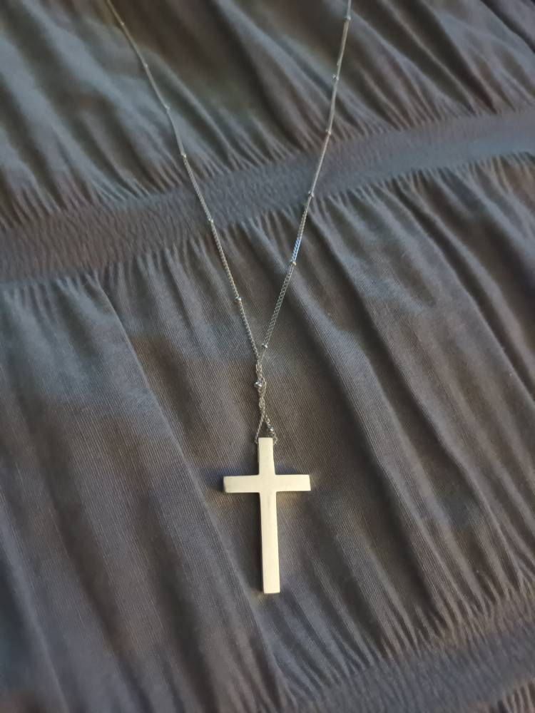 Personalized Cross Necklace in Gold / Silver / Rose Gold, Custom Bible Verse and Name Engraving, Religious Jewelry Gift for her