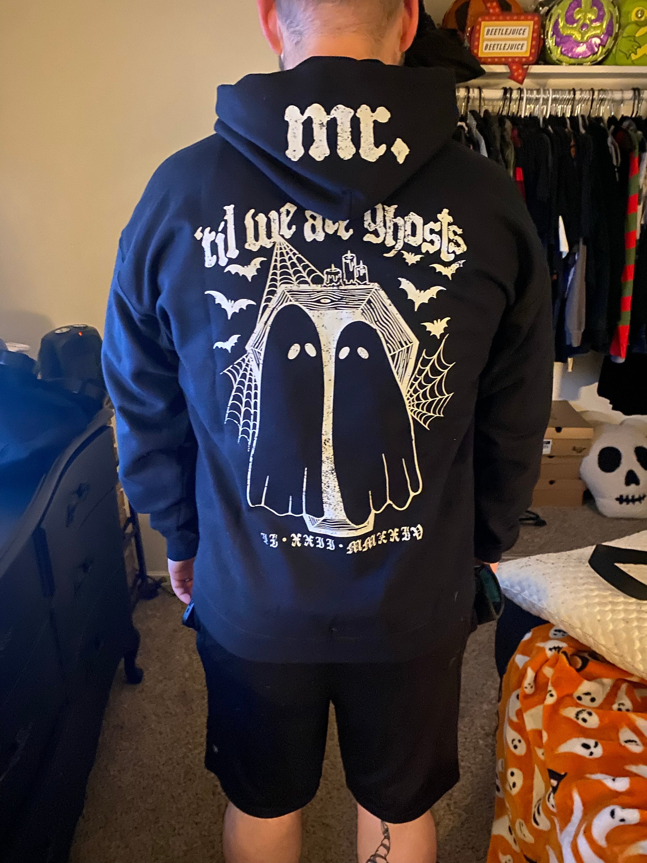 Til We Are Ghosts Custom Couples Unisex Hoodie XS-5XL Til Death Do Us Part Spooky Couple Anniversary Gift Matching Tshirts Halloween Wedding