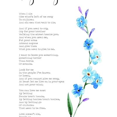 NCIS Poem on Death Epitaph Poem by Merrit Malloy When I Die Poem on NCIS Poem on Death Epitaph Poem by Merrit Malloy When I Die Poem on