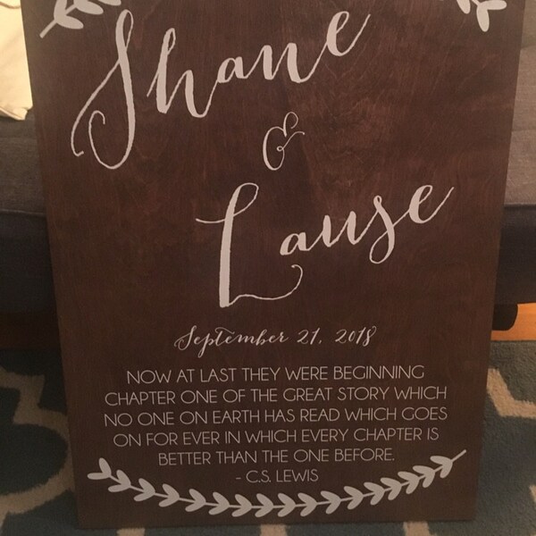 Ww7 Sign Wedding Welcome Sign - Quote Sign - Wooden Wedding Signs - Wood Ww7 -c ...