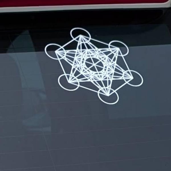 Metatron's Cube Sacred Geometry Symbol, Vinyl CAR DECAL, New Age Occult ...