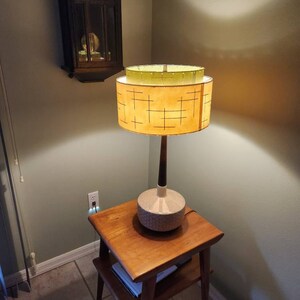 Mid Century Vintage Style 2 Tier Fiberglass Lamp Shade Modern